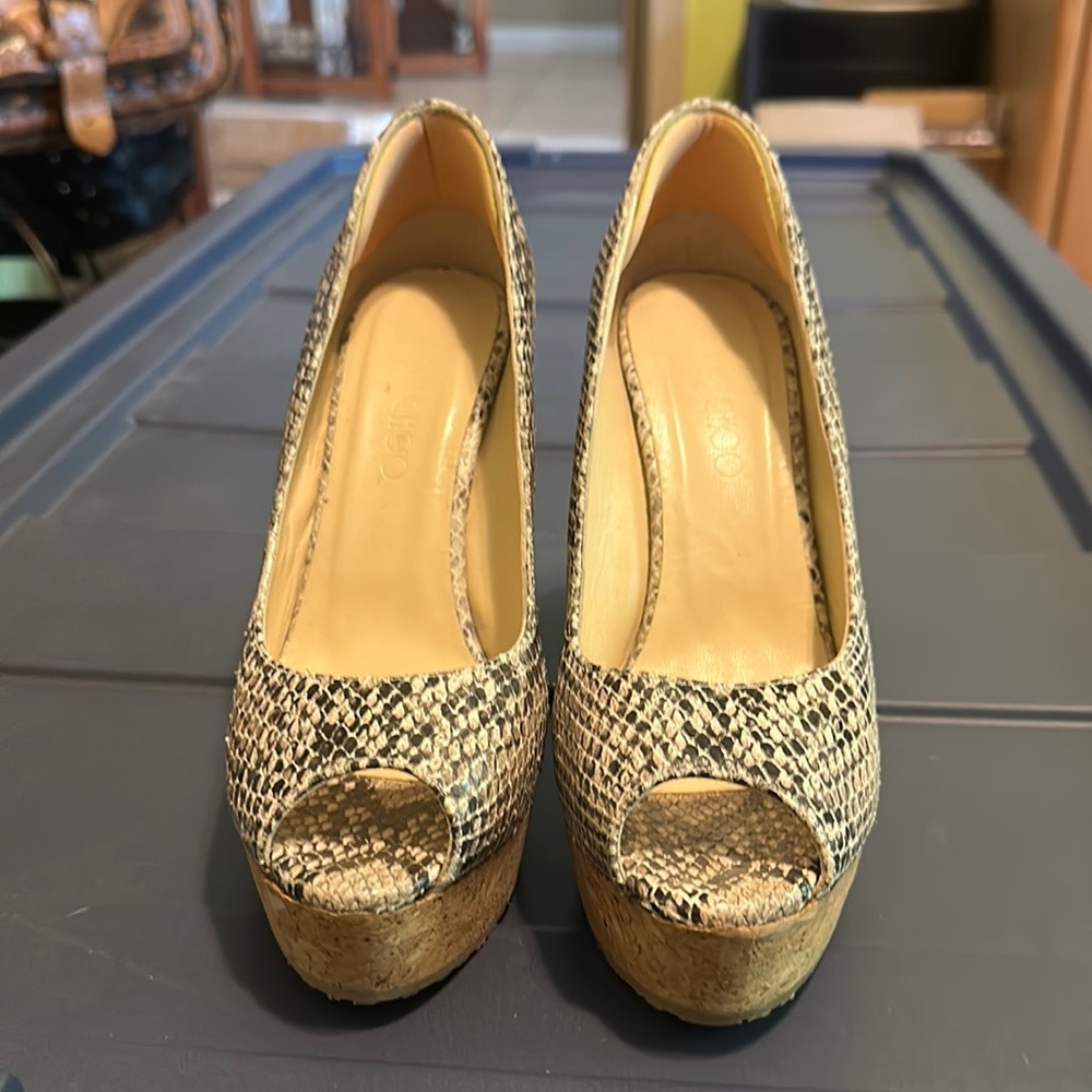 Jimmy Choo cork wedges
